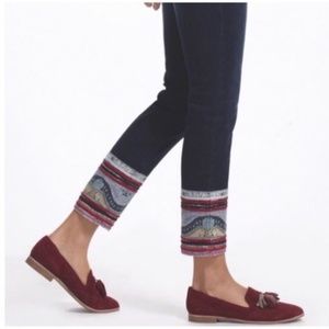 Anthropologie Pilcro Embellished Cuff Crop Jean